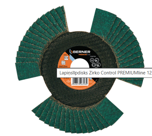 Zircona lamellu disks Control tēraudam un nerūsējošajam tēraudam
